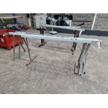 Three Steel Framed Trestles, Approx. 2.9m Long Please read the following important notes:- ***