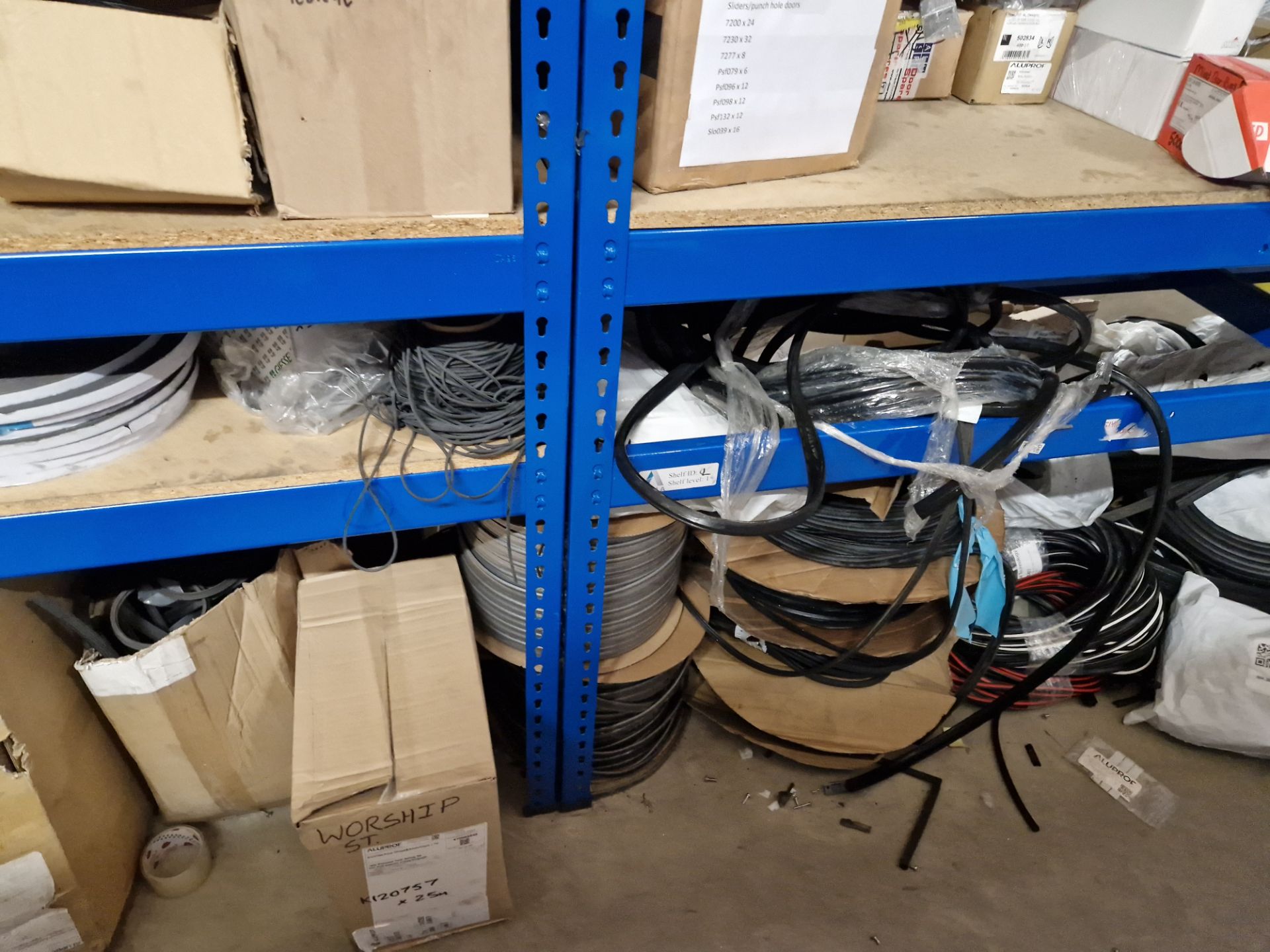 Contents to Four Bays of Shelving, including Rubber Gaskets, Aluminium Profile, End Caps, Screws, - Image 13 of 16