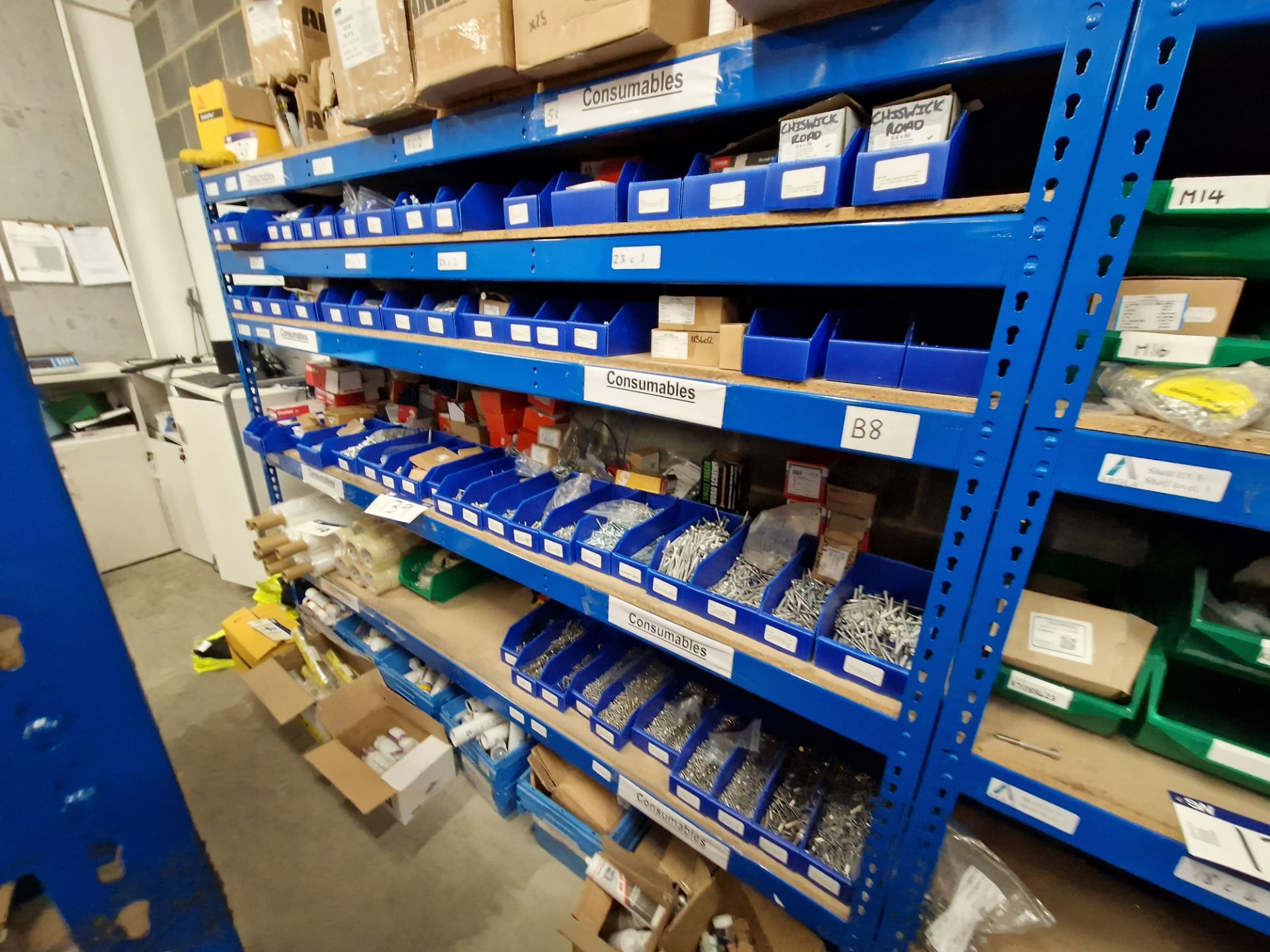 Six Bays of 4 Tier Boltless Steel Shelving, Approx. 2.5m x 0.5m x 2m (Reserve Removal until Contents - Image 4 of 4