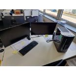 Fiercepc Desktop PC, Two Lenovo Monitors, Keyboard and Mouse (Hard Drive Wiped) Please read the