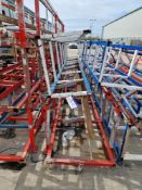 Three Steel Framed Stillages, Approx. 6m x 0.75m Please read the following important notes:- ***