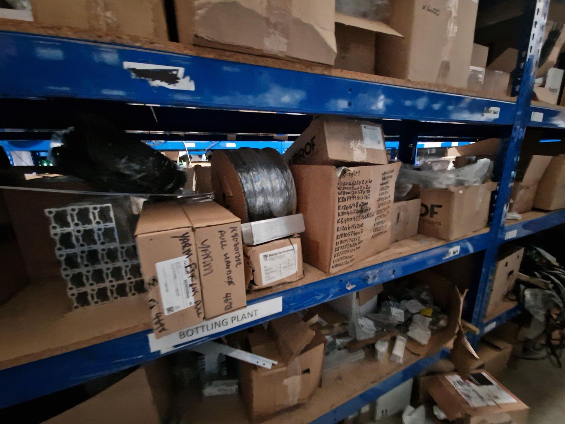 Contents to Four Bays of Shelving, including Rubber Gaskets, Aluminium Profile, End Caps, Screws, - Image 11 of 13
