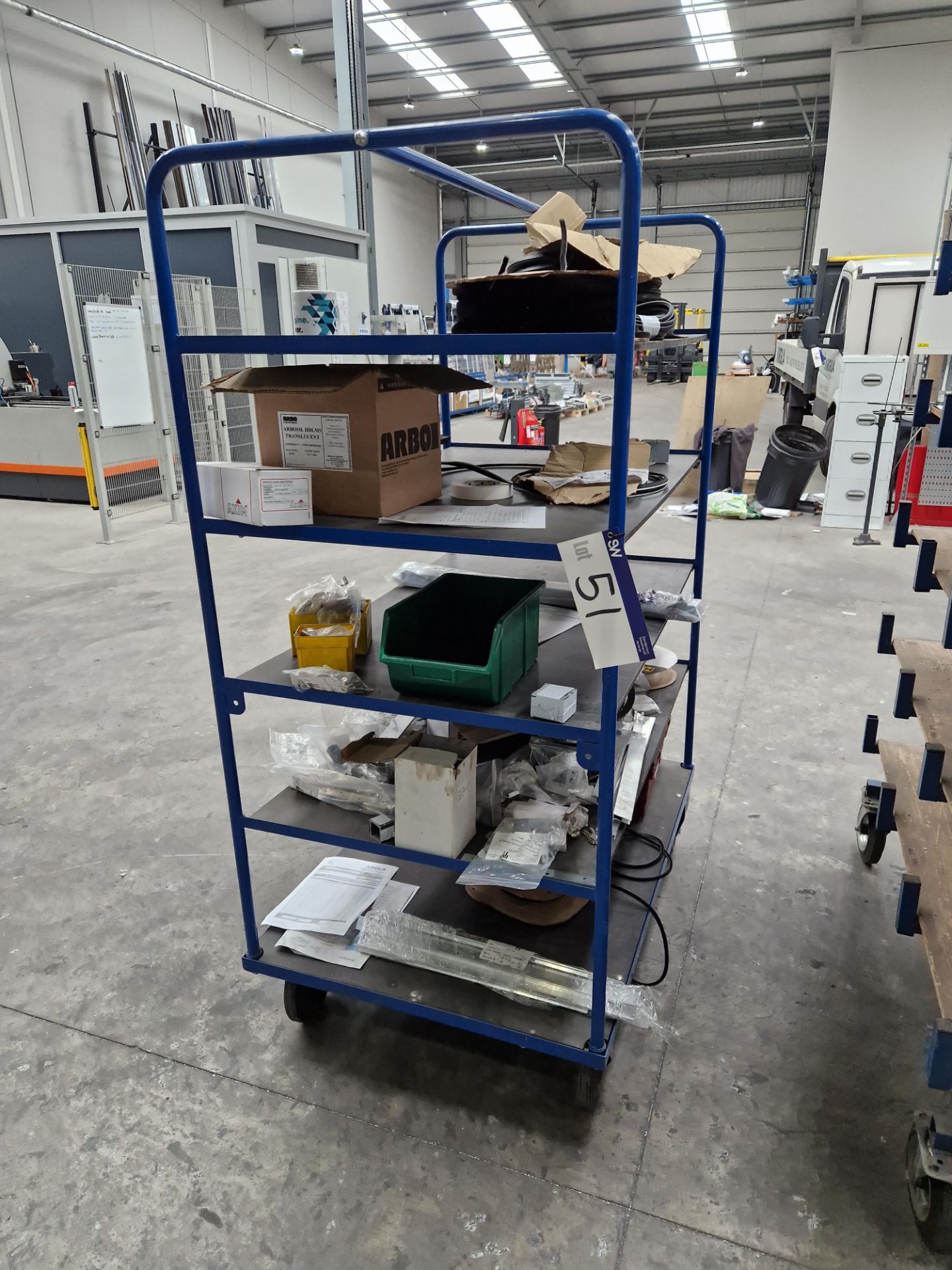 Five Tier Mobile Stock Racks, Approx. 1.2m x 0.8m x 1.8m Please read the following important notes:-