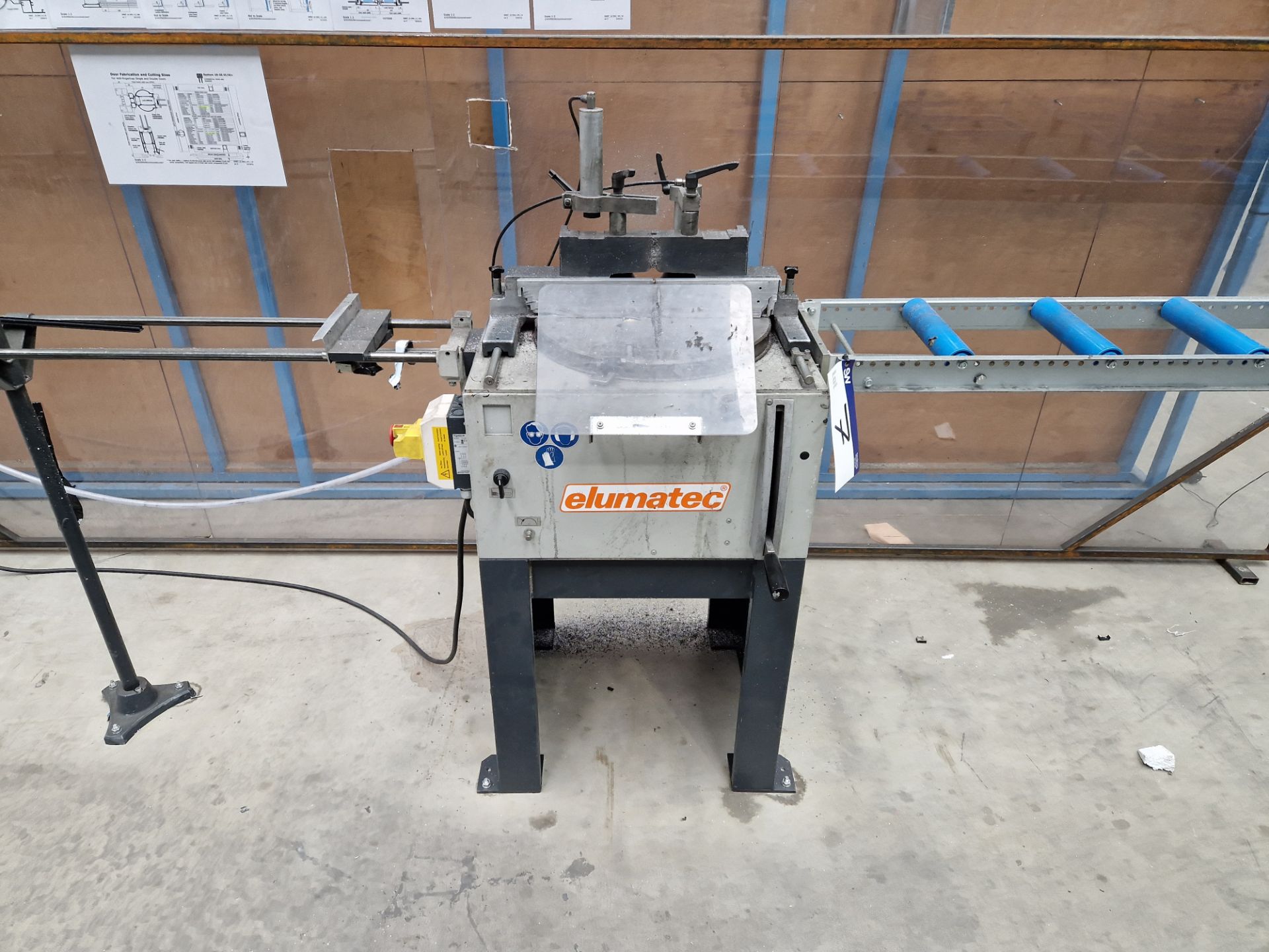 elumatec TS161/21 Upstroking Saw, Serial No. 1612125055, Year of Manufacture 2013 with 3m Roller - Image 3 of 4