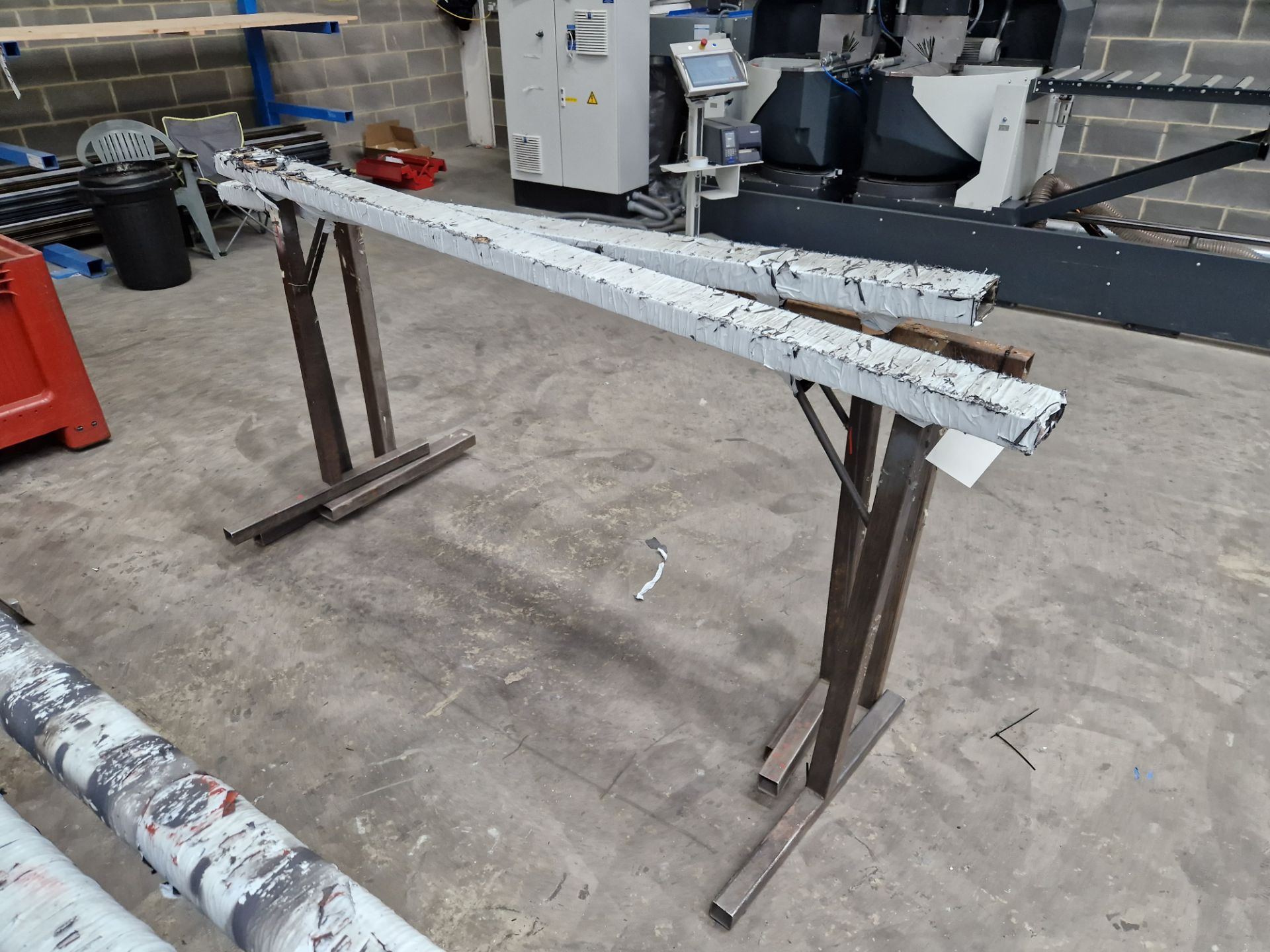 Three Steel Framed Trestles, Approx. 2.2m Long Please read the following important notes:- ***