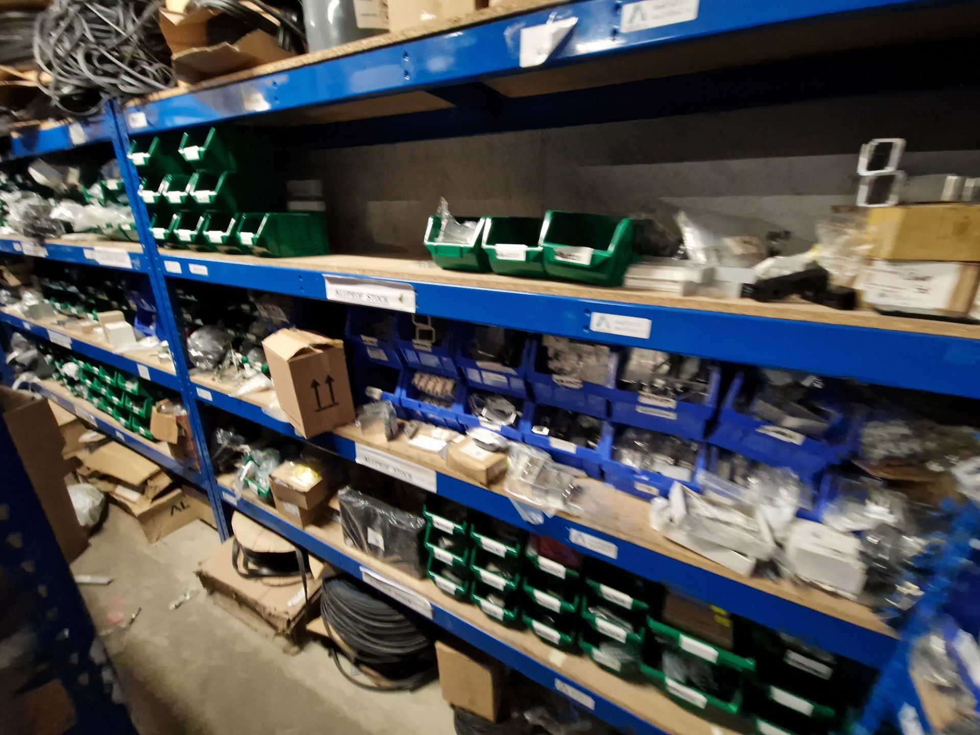 Contents to Four Bays of Shelving, including Rubber Gaskets, Aluminium Profile, End Caps, Screws, - Image 2 of 11