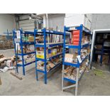 Four Bays of 4 Tier Boltless Steel Shelving, Approx. 2.5m x 0.5m x 2m (Reserve Removal until