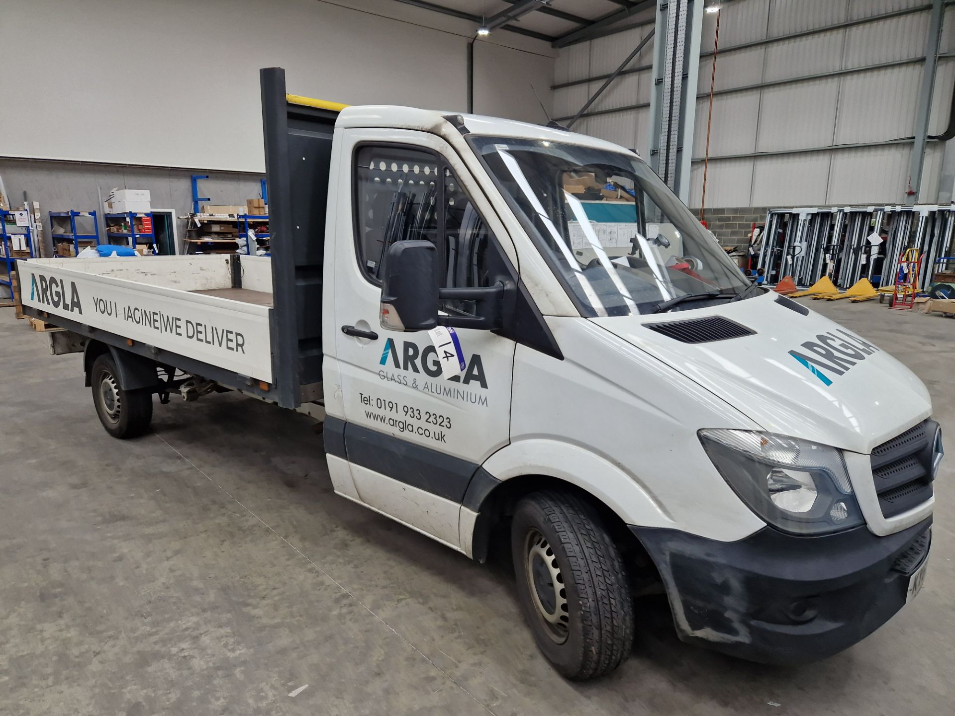 Mercedes Sprinter 314CDI Chassis Cab Dropside Van, Registration. KY67 LZE, Mileage. 115,000 (At time