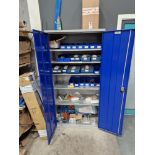 Double Door Metal Cabinet and Contents, including Drill Bits, Grinding Discs, etc Please read the