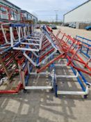 Four Steel Framed Stillages, Approx. 6m x 0.75m Please read the following important notes:- ***