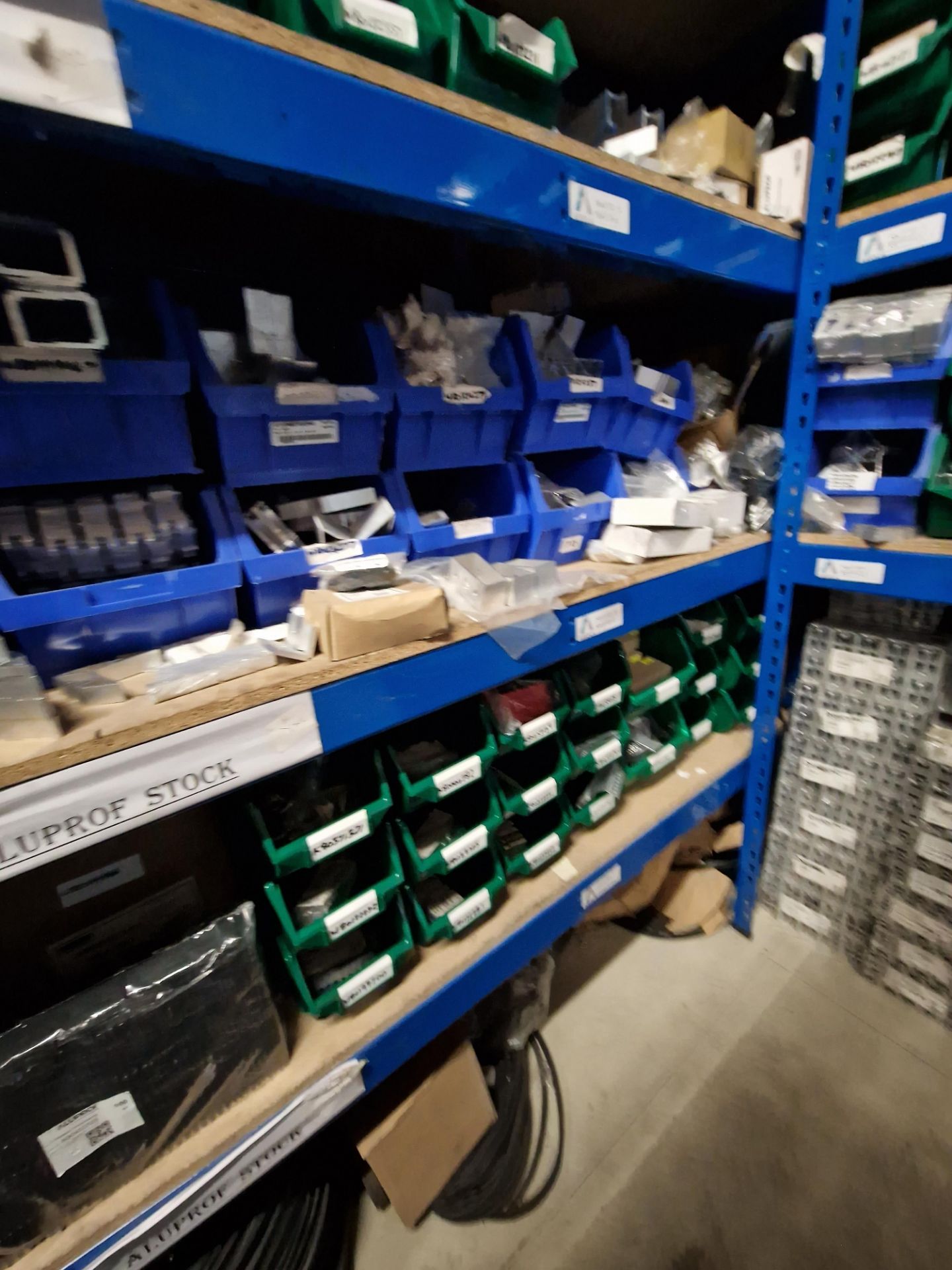 Contents to Four Bays of Shelving, including Rubber Gaskets, Aluminium Profile, End Caps, Screws, - Image 9 of 11