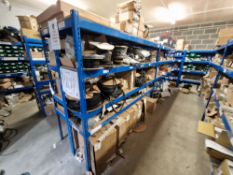 Four Bays of 4 Tier Boltless Steel Shelving, Approx. 2.5m x 0.5m x 2m (Reserve Removal until
