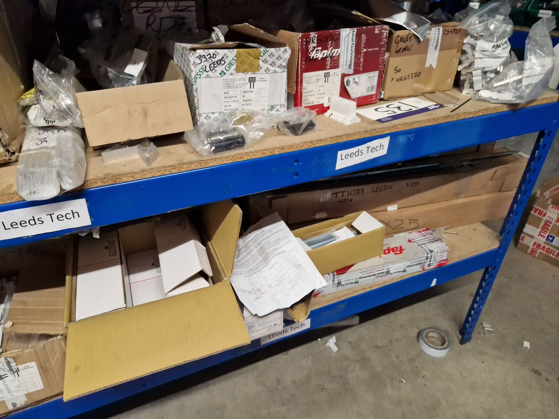 Contents to Four Bays of Shelving, including Rubber Gaskets, Aluminium Profile, End Caps, Screws, - Image 8 of 13