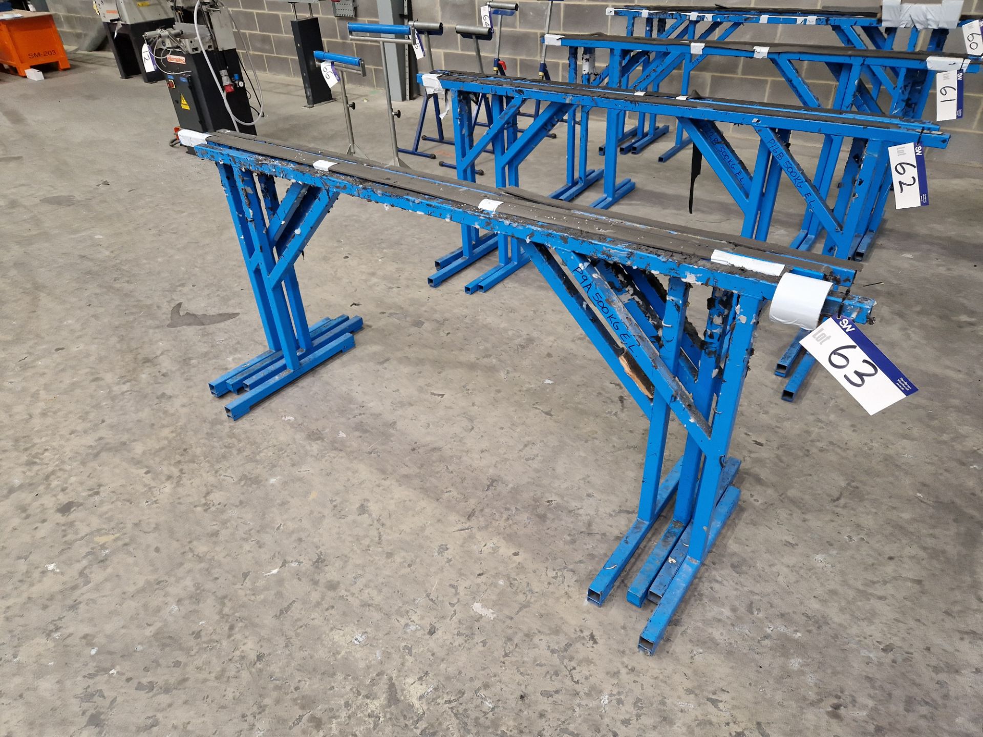 Four Steel Framed Trestles, Approx. 2.2m Long Please read the following important notes:- ***