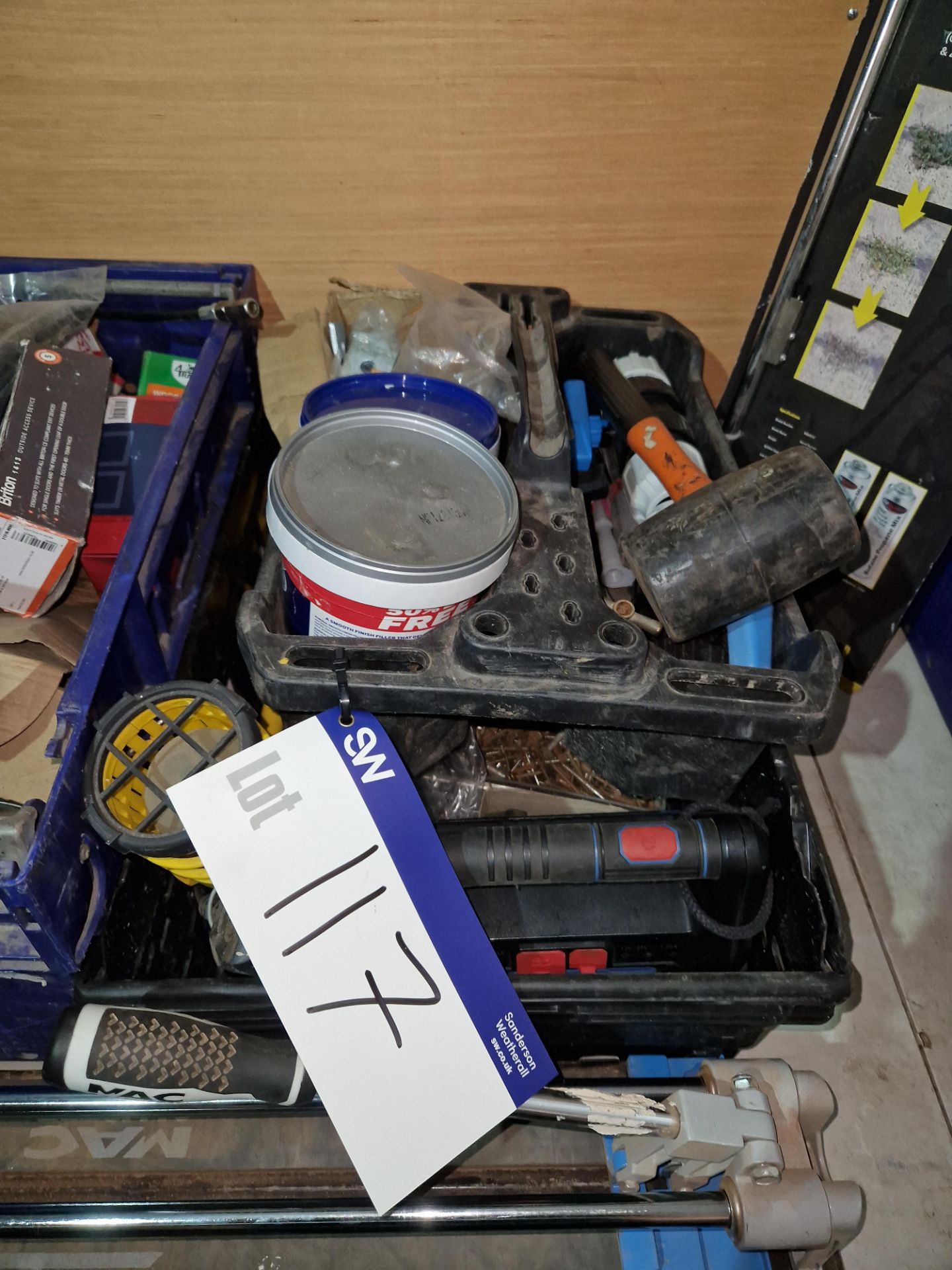 Contents to One Box, including Hand Tools, Site Lights, Fixings, etc Please read the following