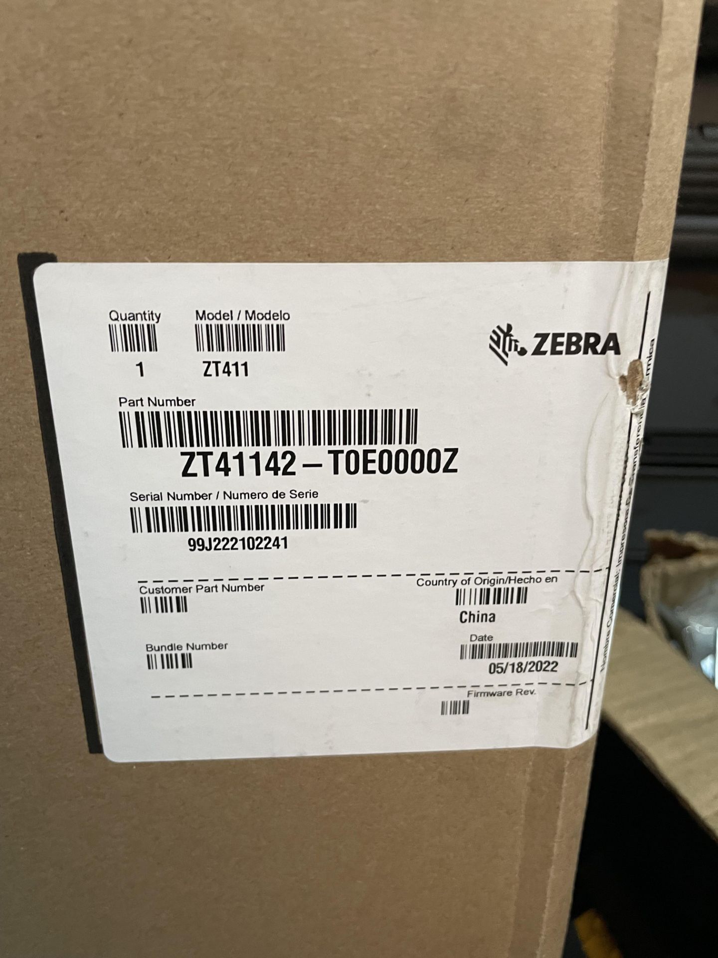 Zebra ZT411 Thermal Barcode Label Printer (Boxed Unused) Please read the following important notes:- - Image 2 of 3