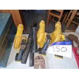 Three DeWalt DVC100 Battery Powered Blowers (No Batteries) Please read the following important