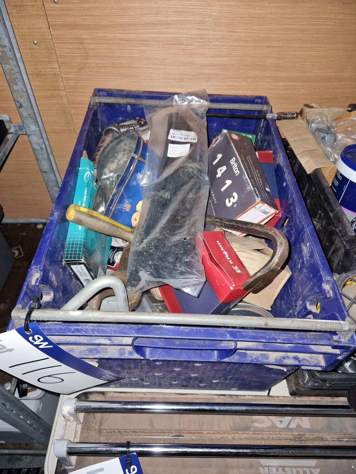 Contents to One Box, including Hand Tools, Nails, Screws, Bolts, etc Please read the following