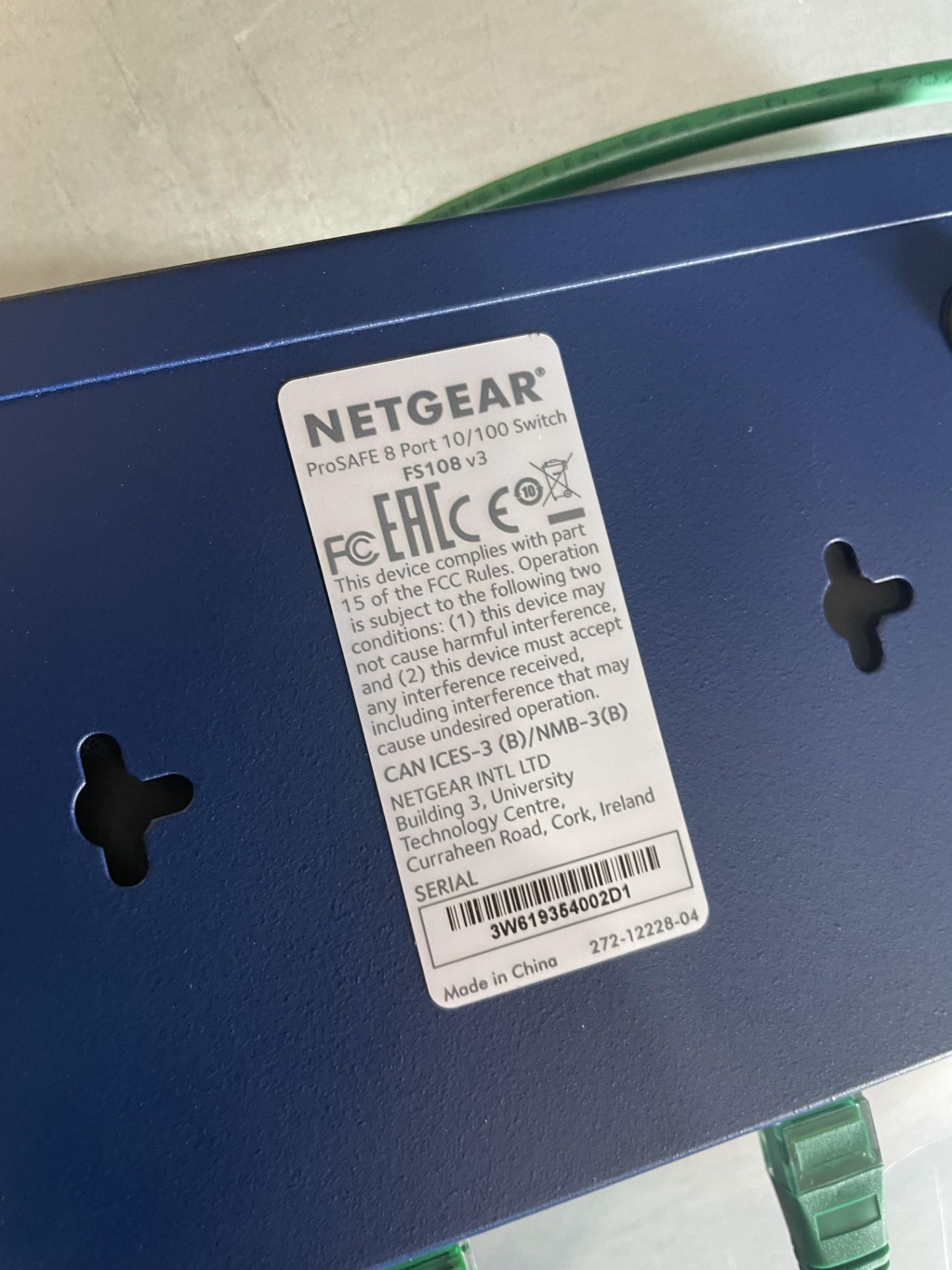 Netgear Prosafe FS108 Ethernet Switch Please read the following important notes:- ***Overseas buyers - Image 2 of 2