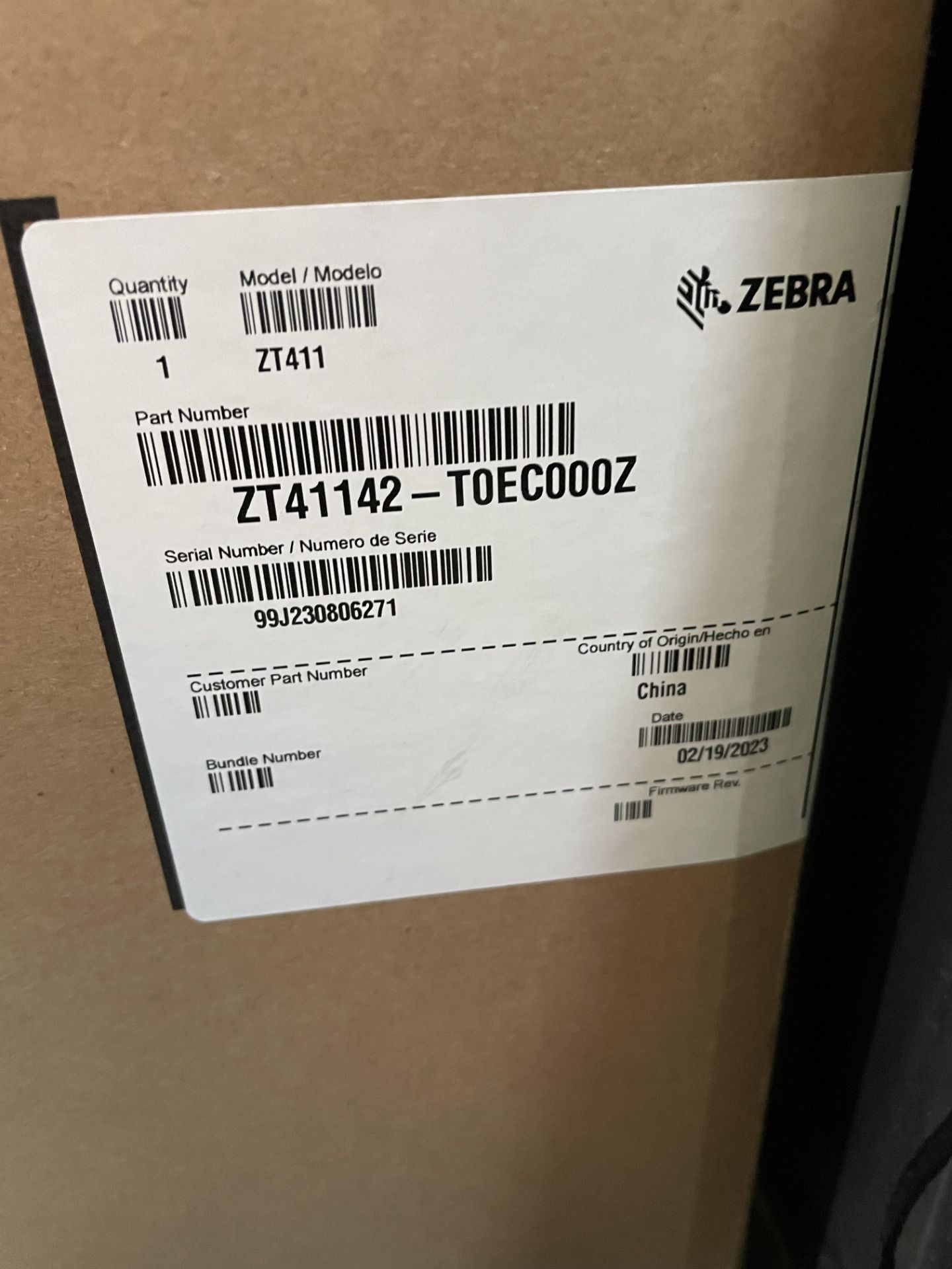Zebra ZT411 Thermal Barcode Label Printer (Boxed Unused) Please read the following important notes:- - Image 2 of 2