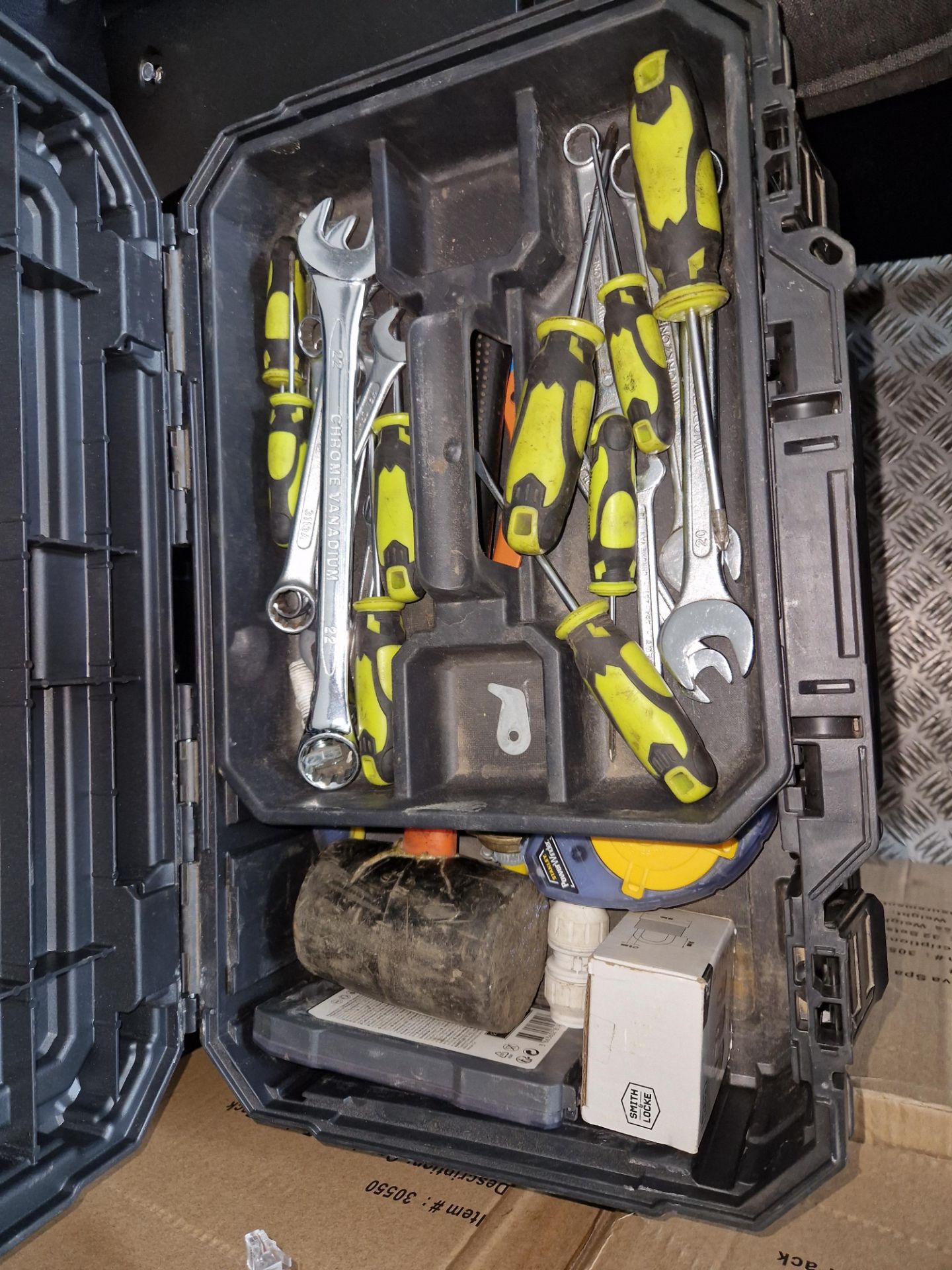 Stanley Tall Mobile Toolbox Unit and Contents, including Bolts, Hand Tools, Screws, etc Please - Image 2 of 4