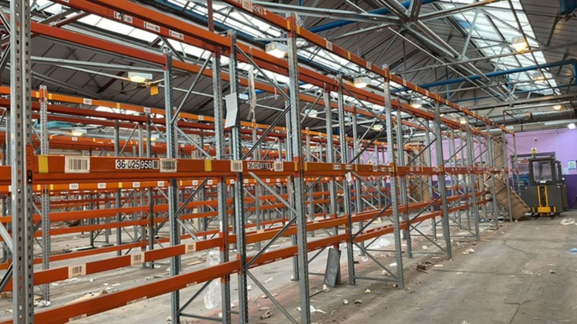 14 Joined Bays Of Dexion P90, 2 Levels Per Bay, 15 Frames and 84 Beams (1500kg UDL), each frame