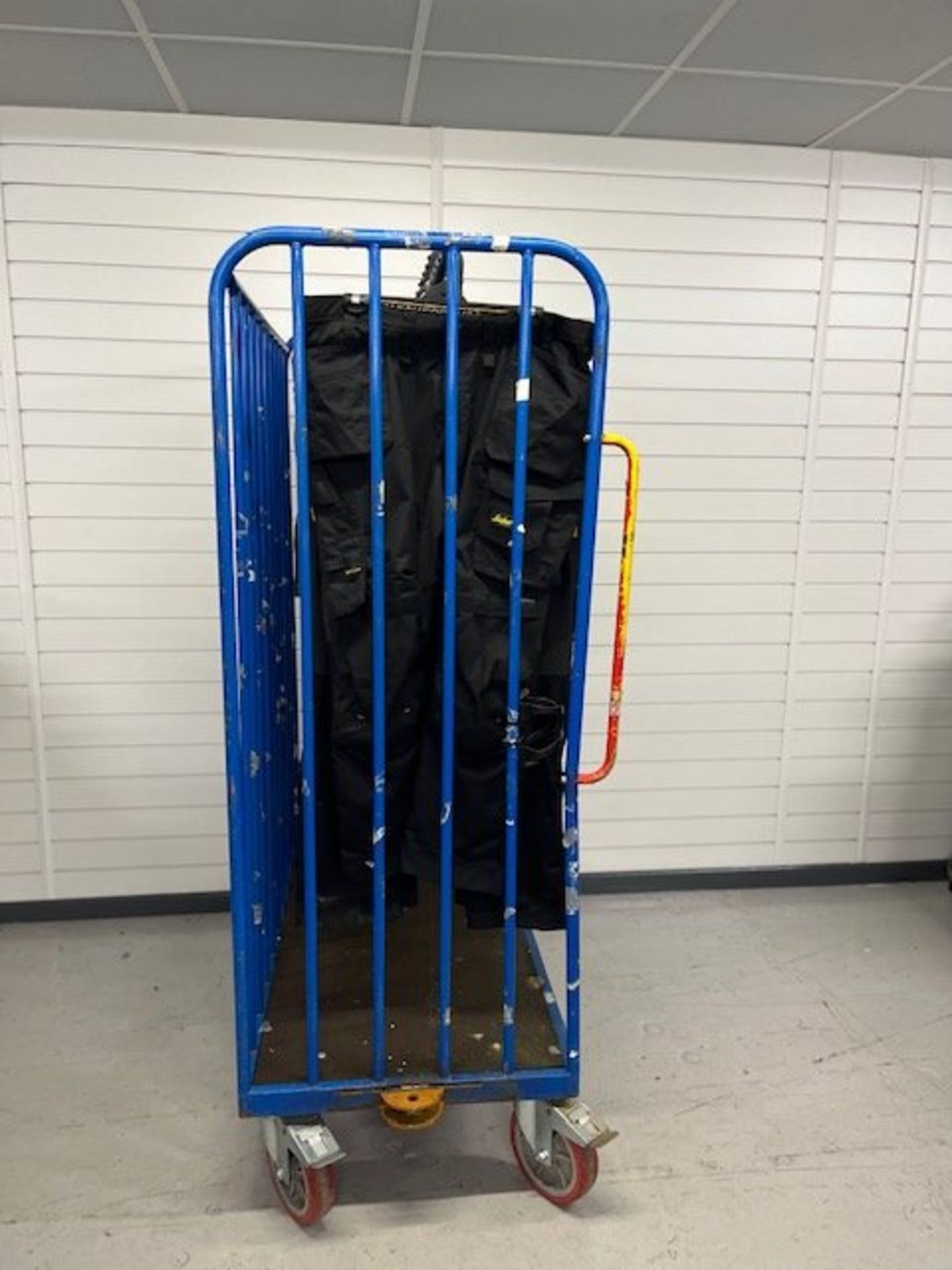 Ten Industrial Warehouse Blue Picking Cages, with two swivelling wheels, brakes and two straight - Image 2 of 2