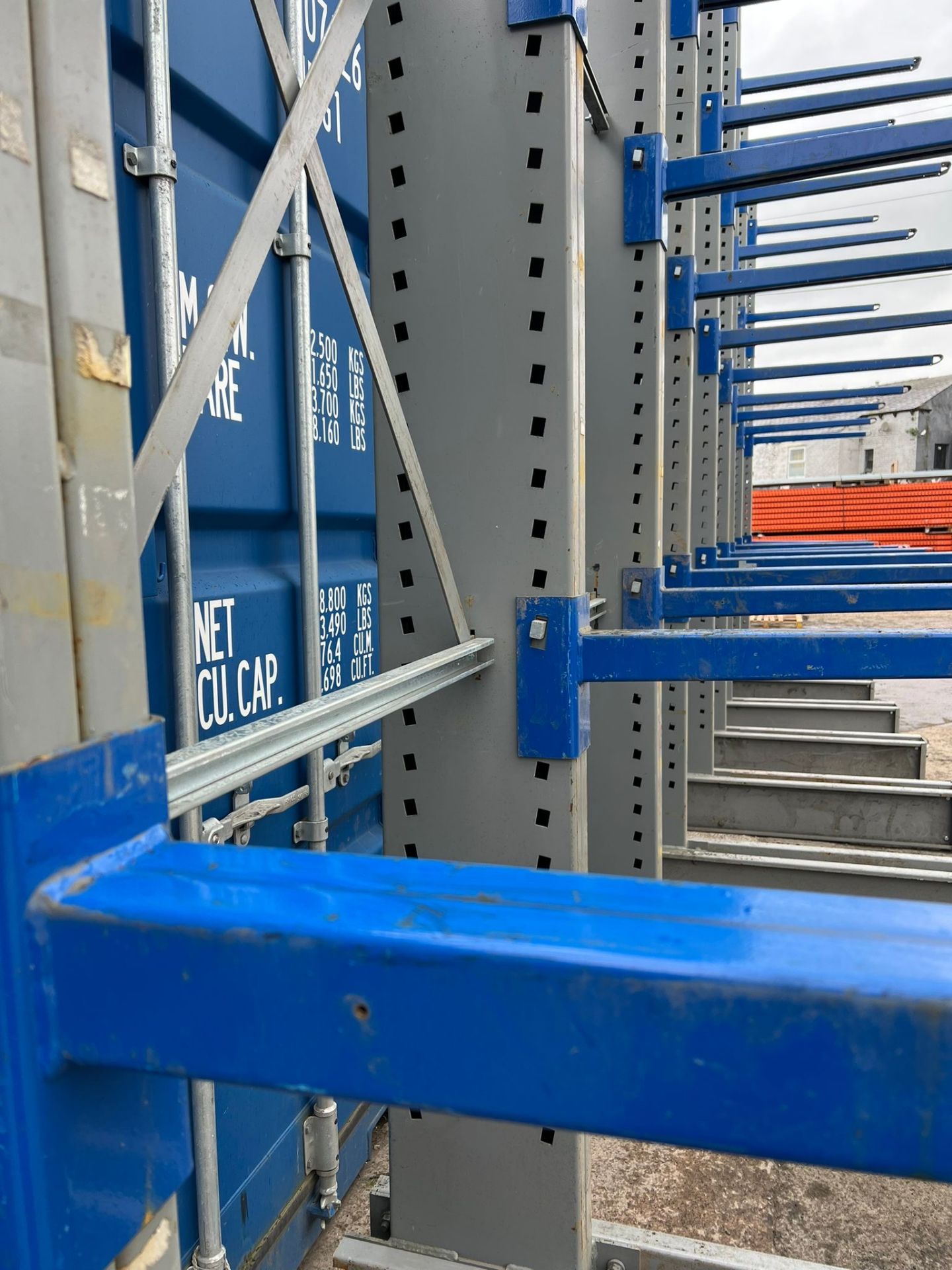 5m HIGH SINGLE CANTILEVER RACK. Including nine joined bays creating a 10m run, four arms per side - Image 2 of 4