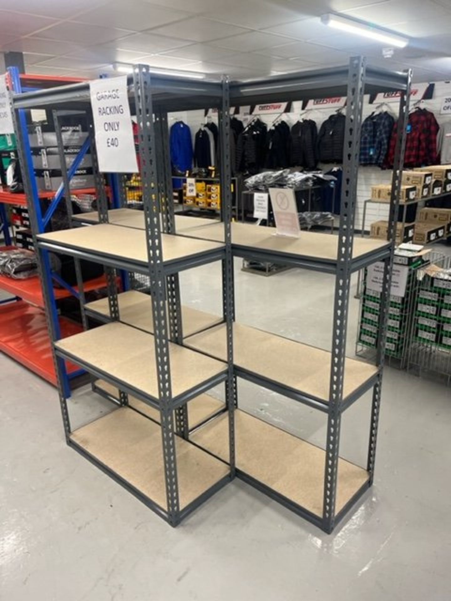 Garage Racking, four levels, ten bays, approx. 1820mm high x 900mm long x 400mm wide (vendors - Bild 2 aus 2