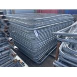 Approx. 41 Galvanised Steel Fencing Panels, each 2.4m wide Please read the following important