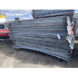 Approx. 50 Galvanised Steel Fencing Panels, each 3.4m wide Please read the following important