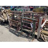 18 Steel Trestles, with timber pallet Please read the following important notes:- ***Overseas buyers