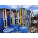Mainly Galvanised Steel Palisade Fencing Components, in timber rack Please read the following