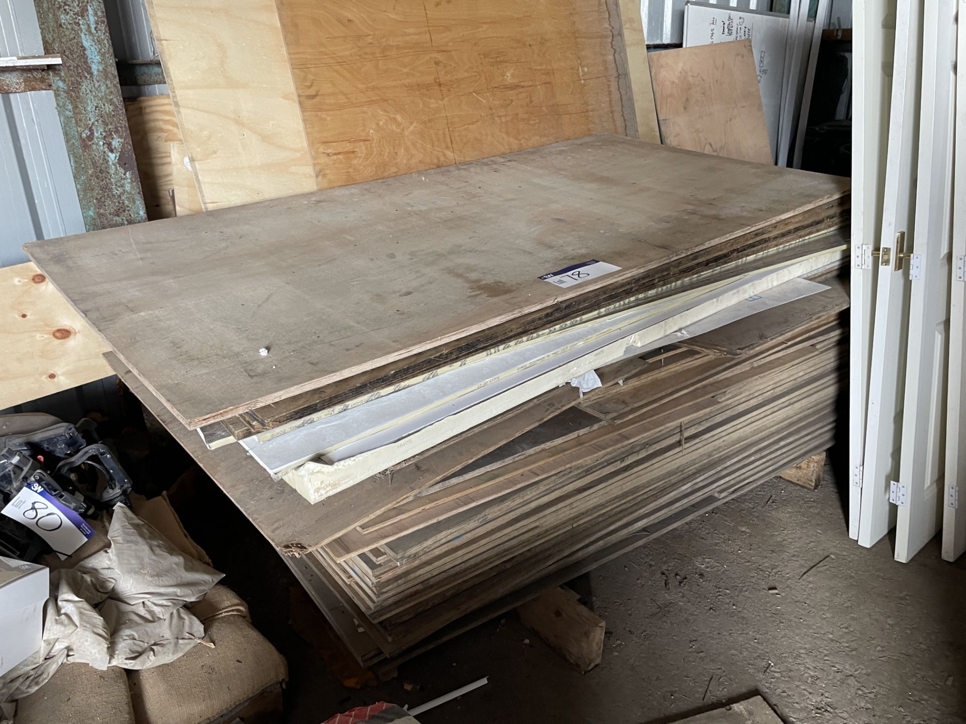 Mainly Plywood, in one stack and to rear Please read the following important notes:- ***Overseas