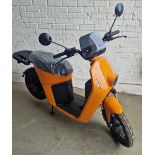 VMOTO VS2 L1e-b Electric Moped in Orange. Boxed, Unused and Unregistered, requiring some assembly,