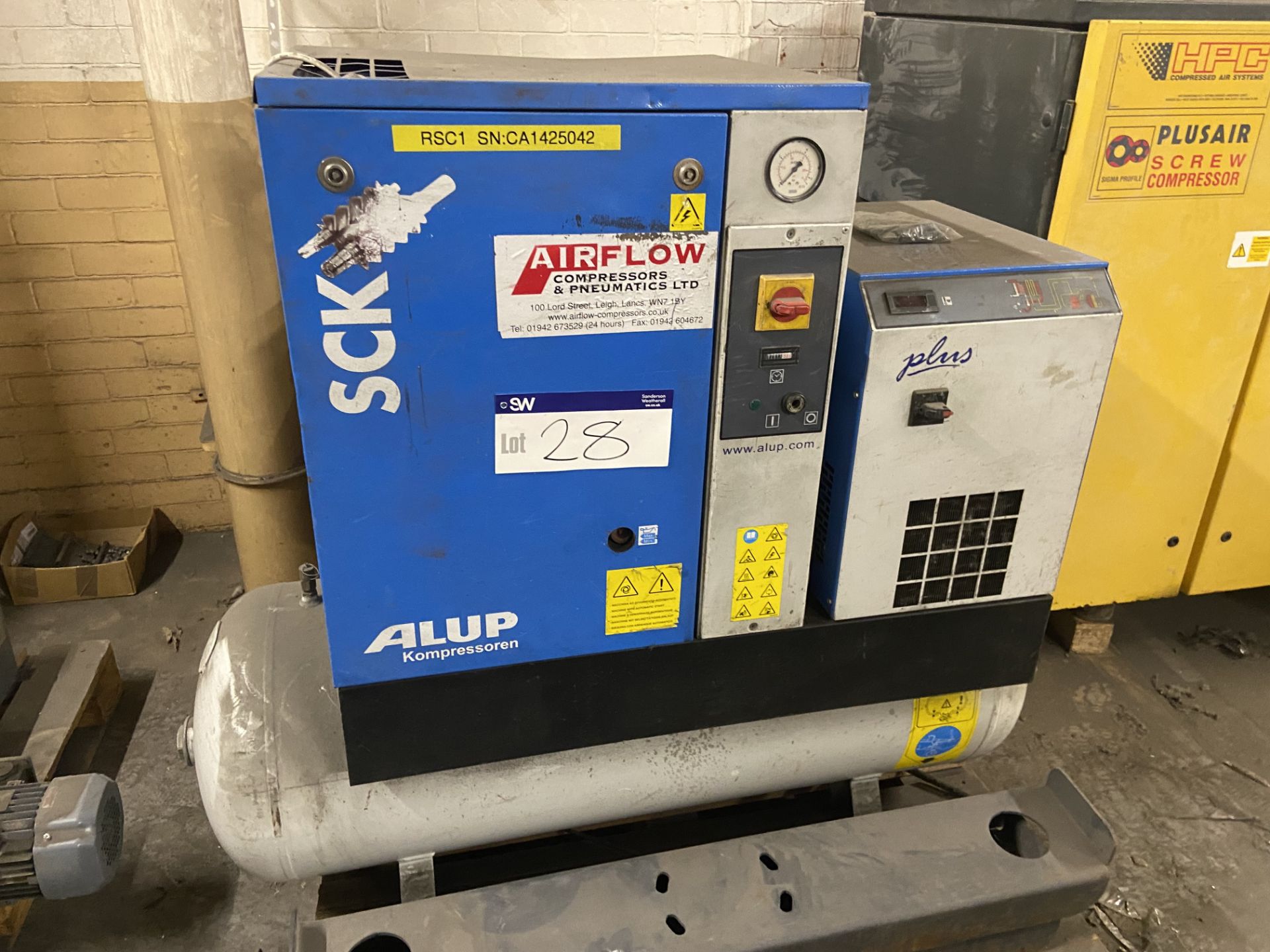 ALUP SCK3 200 Plus Screw Compressor, serial no. CAI425042, year of manufacture 2010, 10 bar max. - Image 4 of 4