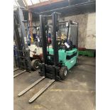 Clarke CEM 16 S 1600kg cap. Electric Fork Lift Truck, serial no. CEM145 1500 GEF 7102, year of