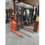 Linde L14AS 1400kg cap. Electric Pedestrian Operated Fork Lift Truck, 3370mm max. lift height,