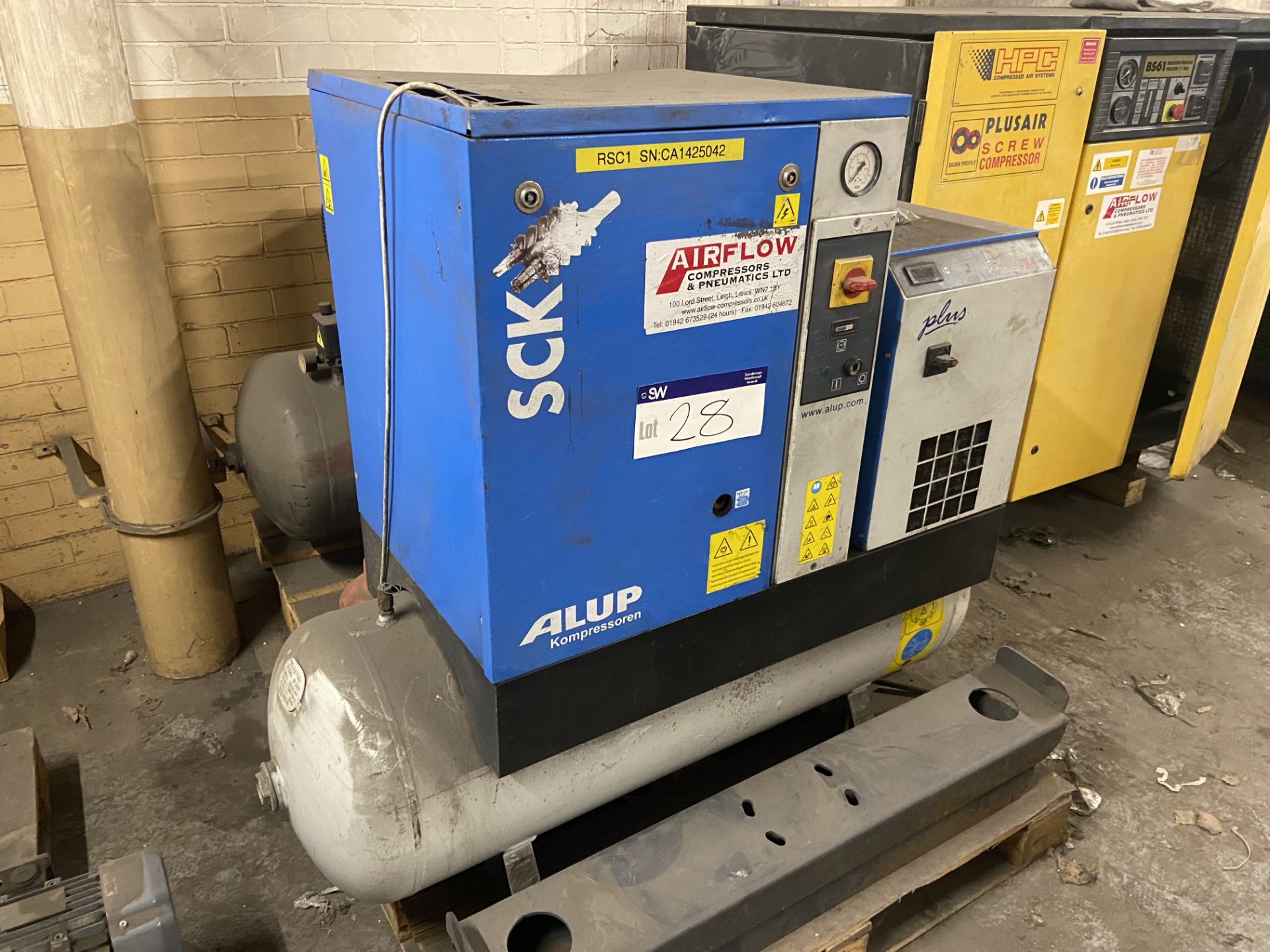 ALUP SCK3 200 Plus Screw Compressor, serial no. CAI425042, year of manufacture 2010, 10 bar max. - Image 2 of 4