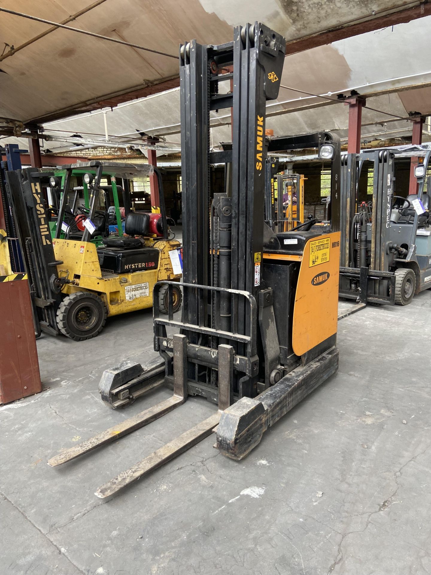 Samuk HR16 1600kg cap. Electric Reach Truck, serial no. 061226938, indicated hours 3356.9 (at time
