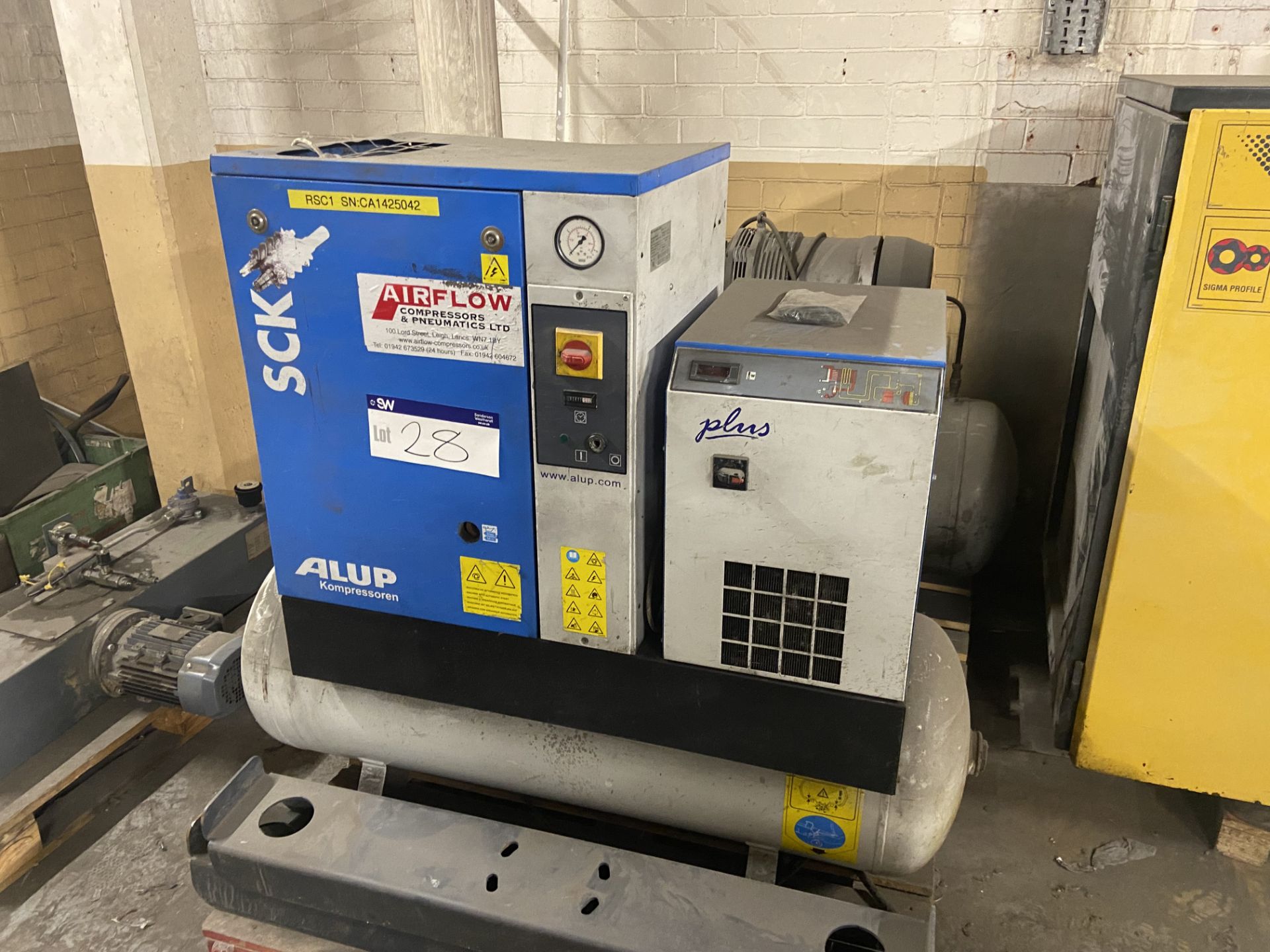 ALUP SCK3 200 Plus Screw Compressor, serial no. CAI425042, year of manufacture 2010, 10 bar max.