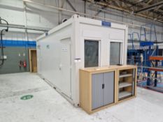 T F Jackson Accommodation Single Temperature Controlled Modular Office Cabin, approx. 6m x 2.5m x