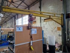 Free Standing Jib Crane, SWL 500kg, Masterlift electric chain block Please read the following