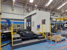 HNK HB-130S.4P Heavy Duty CNC 4 Pallet Boring Mill, serial no. 21973, year of manufacture 2021, with