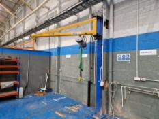 Abus Type LW Free Standing Jib Crane, year of manufacture 2011, SWL 500kg, Abus electric chain block