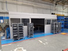 Open Plan Modular Test Room, with double sliding doors, approx. 7m x 6m x 2.6m (RAMS required with