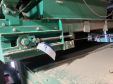 Belt Conveyor, approx. 350mm wide on belt x approx. 3m centres long, with geared electric motor