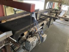 Premier Tech Belt Bale Conveyor, approx. 600mm wide x approx. 3m long, with geared electric motor