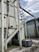 Steel Cased Inclined Screw Conveyor, approx. 400mm dia. x approx. 4.5m long, with geared electric