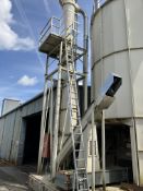 Cyclone Receiver, with air seal and accumulator tower, support steel work, steel cased centrifugal